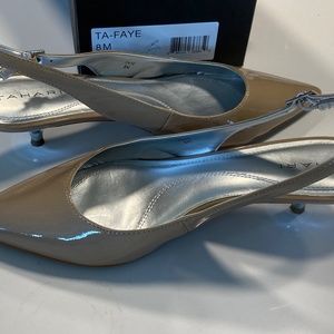 Tahari kitten heel, slingback shoes
